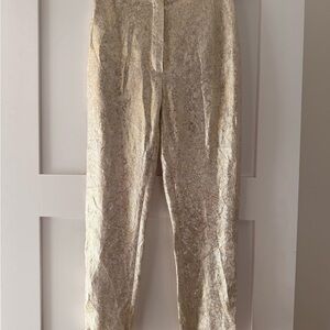 Pedro del Hierro Metallic Gold Textured Pants